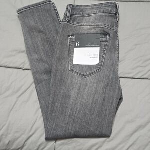 White House Black Market Charcoal High-Rise Jeans